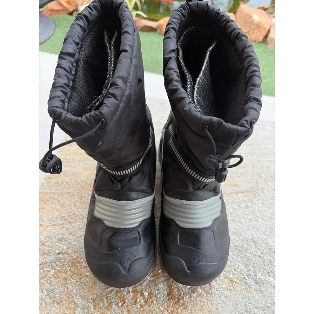 Keen Kids Snow Troll Waterproof Winter Boots Black Grey 400g Insulated Size 7Y